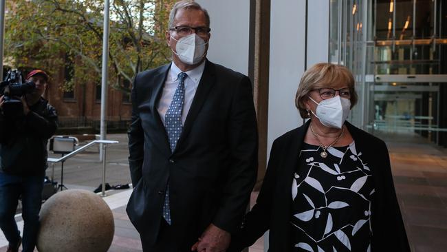 Greg Simms, left, outside the NSW Supreme Court in Sydney. Picture: Gaye Gerard