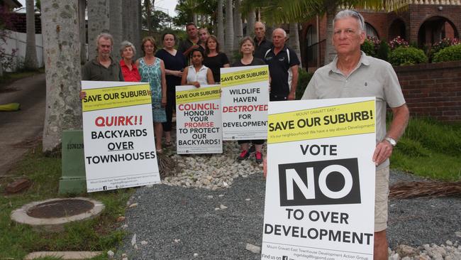 Mt Gravatt East residents are rallying to stop a proposed townhouse development. Photo: Kristy Muir 