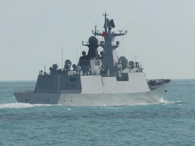 A handout photo taken on February 11, 2025 and released on February 13, 2025 by the Australian Defence Force shows China's Peopleâs Liberation Army-Navy Jiangkai-class frigate Hengyang, part of a task group operating to the north east of Australia. (Photo by Handout / AUSTRALIAN DEFENCE / AFP) / ----EDITORS NOTE ----RESTRICTED TO EDITORIAL USE MANDATORY CREDIT " AFP PHOTO / AUSTRALIAN DEFENCE" NO MARKETING NO ADVERTISING CAMPAIGNS - DISTRIBUTED AS A SERVICE TO CLIENTS