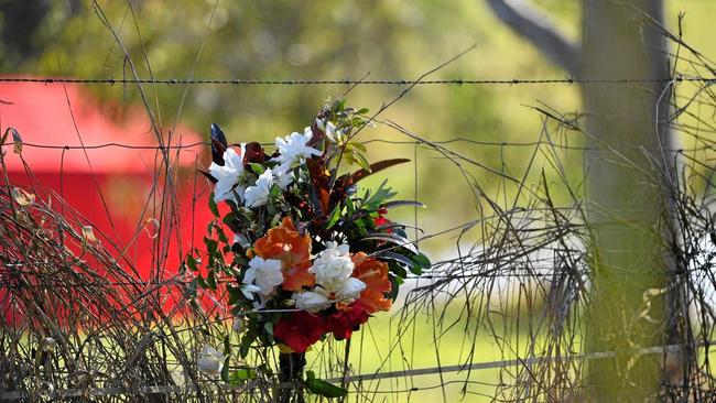 The scene at the property near Boreen Point where 3 year old Elenore Lindsay lost her life. Picture: John McCutcheon