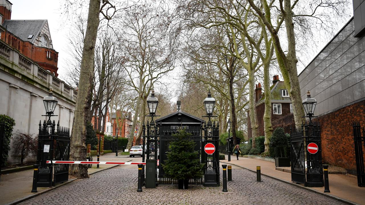 A general view of the security gates at Palace Green, the location of Tamara Ecclestone's home in Kensington. Picture: Leon Neal/Getty Images