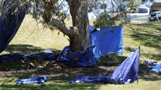 Six children died after a jumping castle became airborne in Devonport, Tasmania. Picture: Rob Burnett