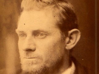 A photo of Fred Deeming taken by Western Australian Police in 1892.