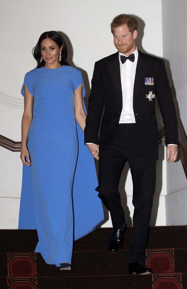 The royal couple made a glamorous entrance. Picture: Ian Vogler