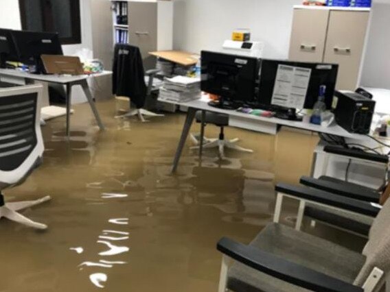 … while this flooded office was inside a Turkey air base. Pictures: Supplied