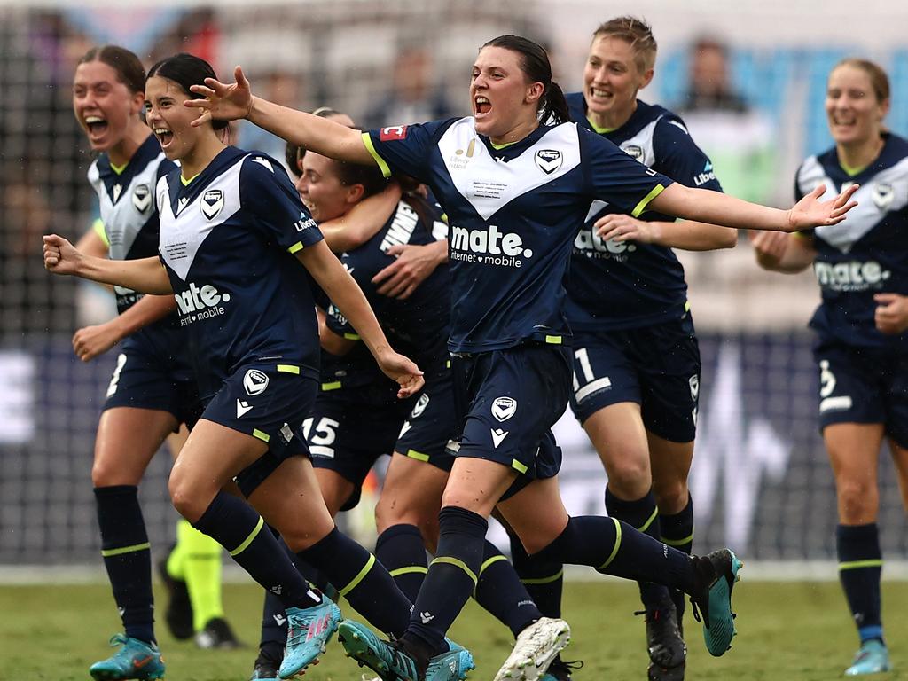 Cue the Victory celebrations. Picture: Getty Images