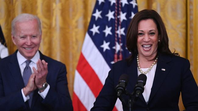 Joe Biden has handed migration issues over to Kamala Harris. Picture: AFP