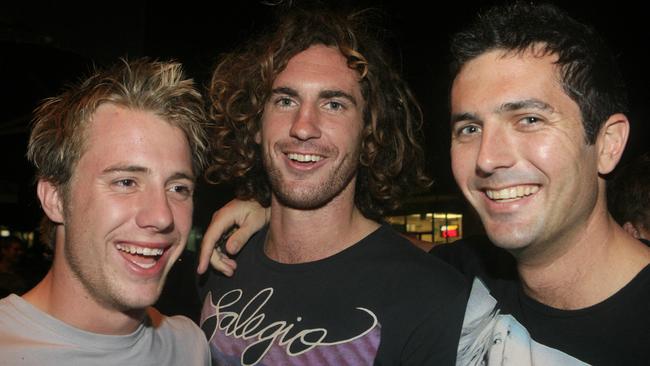 It was a boys night out for Reece Whitling, Chris Holcombe and Aaron Rixon. Picture: Tanya Fry.