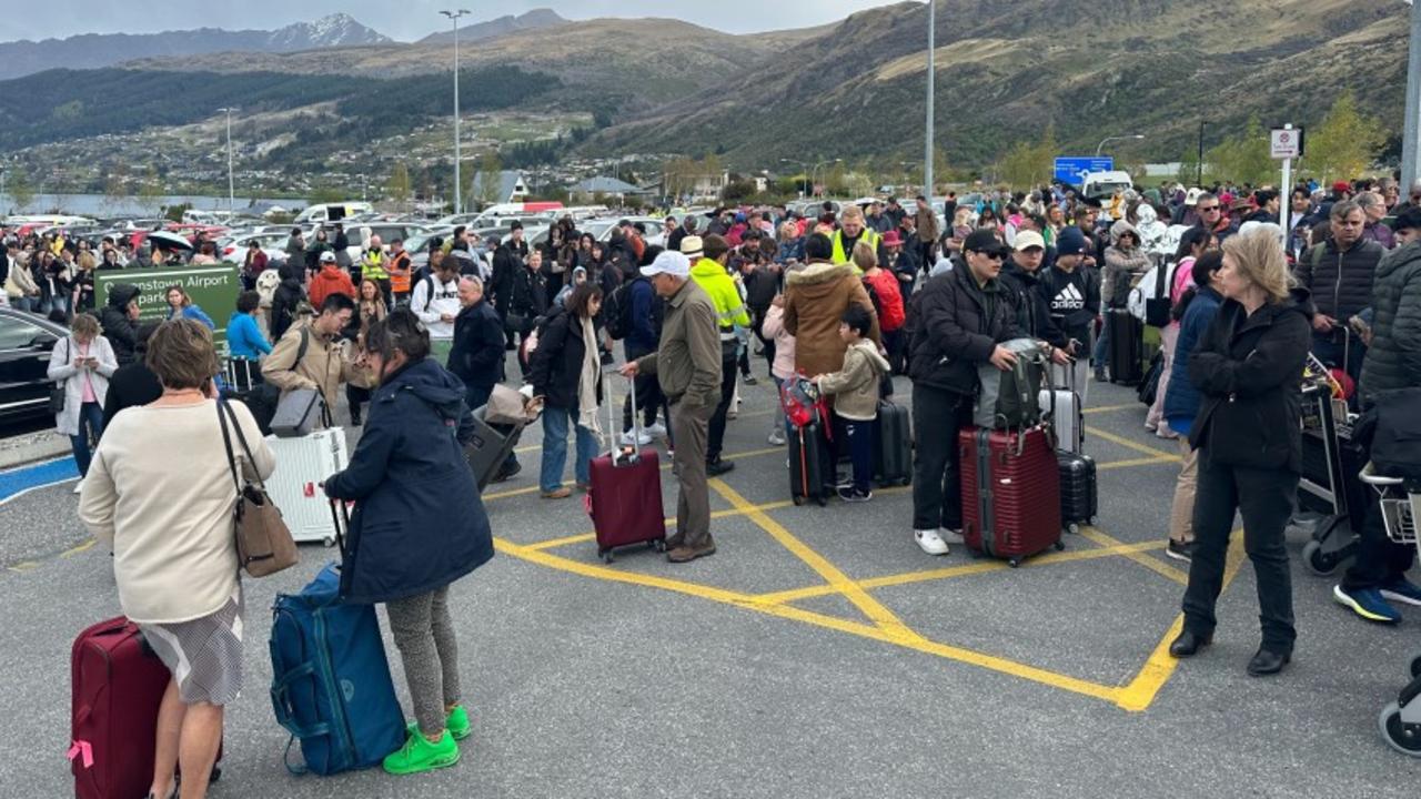 New Zealand's Queenstown airport has been evacuated over a bomb threat. Picture: 1News