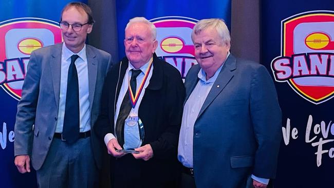 McNamara accepting his award. Picture: Supplied, Fitzroy Football Club