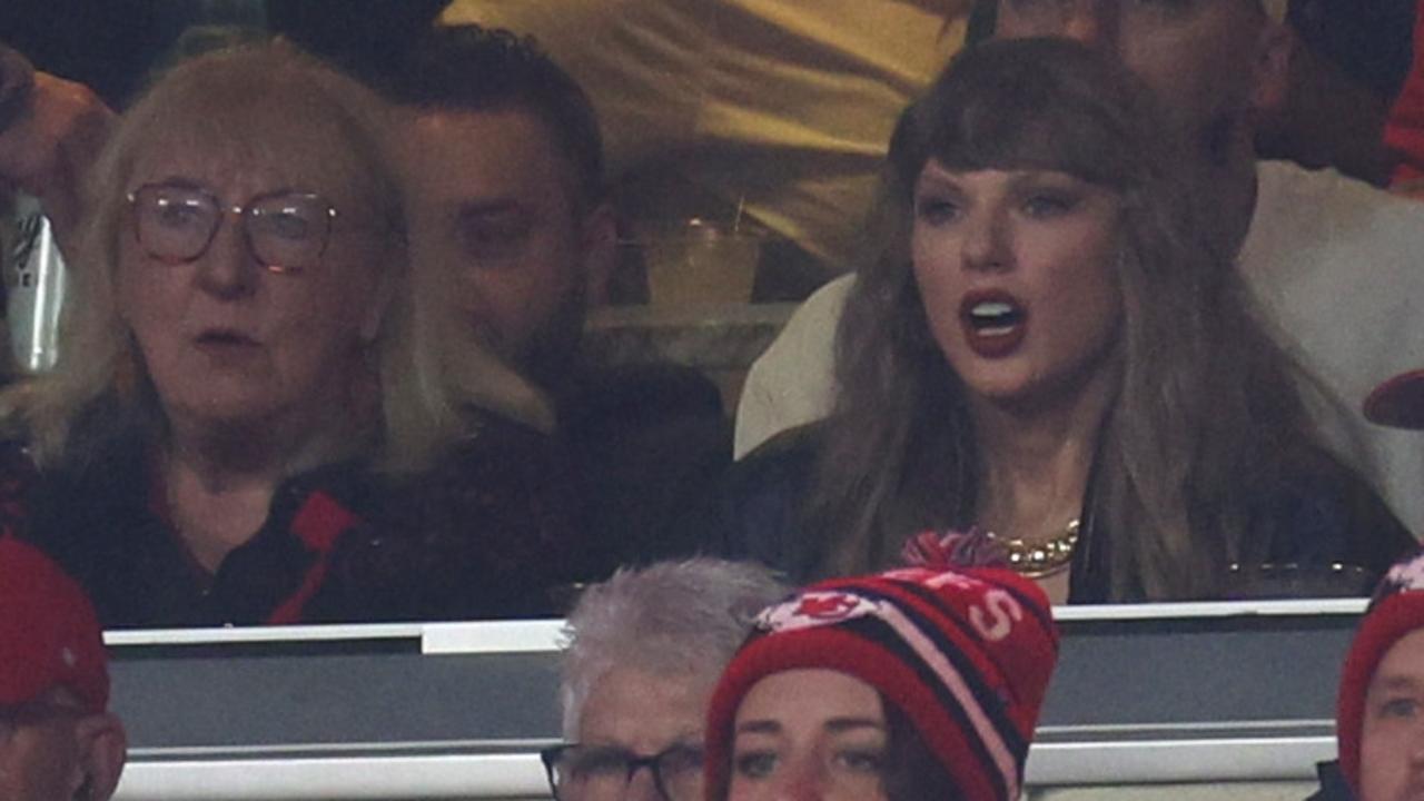 Meanwhile Taylor Swift had been at her boyfriend’s game. Picture: Jamie Squire/Getty Images