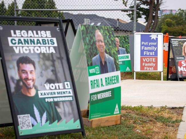 A polling booth for the Werribee by-election. Picture: Mark Stewart