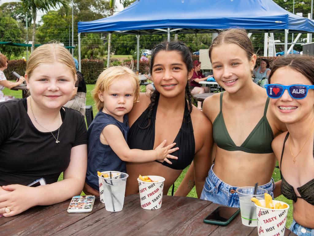 Indie Sloan, Rhylee Ludwick, Summer Roberts, Tori Minster and Grace Ridge at Australia Day @ The Bowlsie Northern Beaches Bowls club.Picture: Michaela Harlow