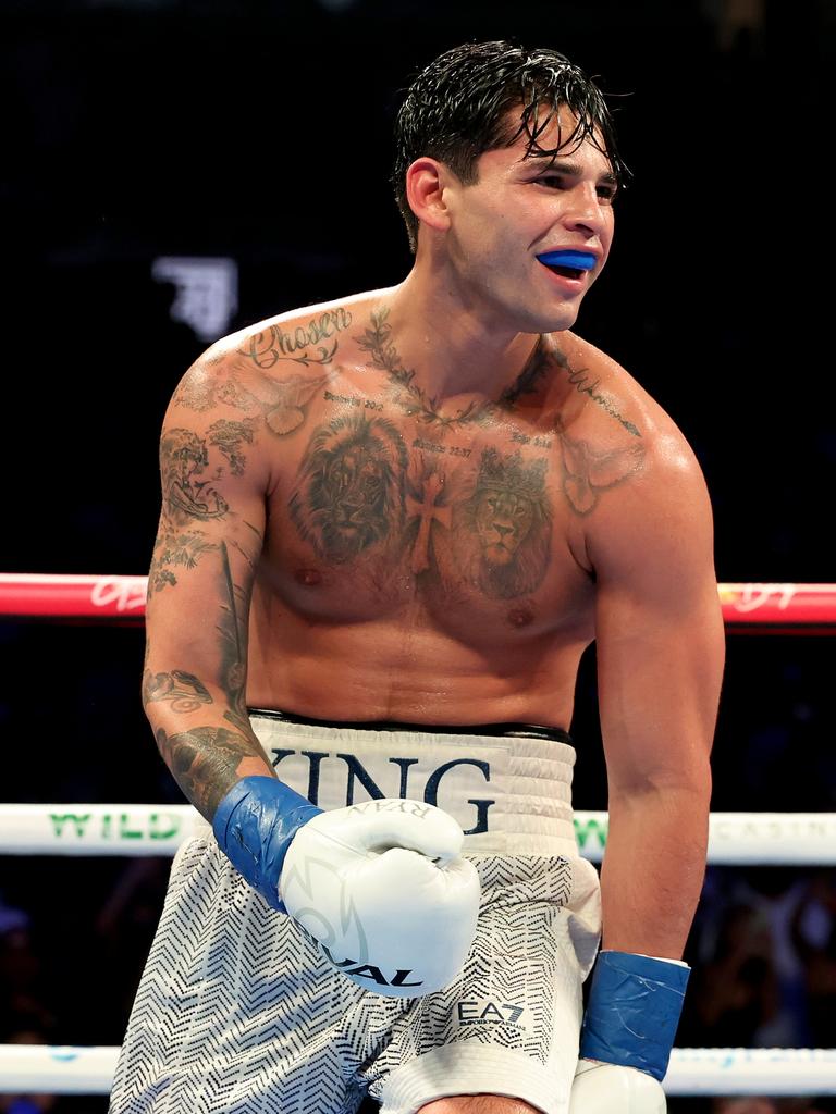 Garcia in the fight where he defeated Devin Haney. Photo by Al Bello/Getty Images