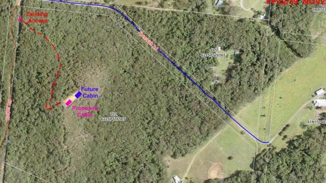 A rural lot in Mareeba has been cleared for a future hospitality cabin. Picture: Mareeba Shire Council