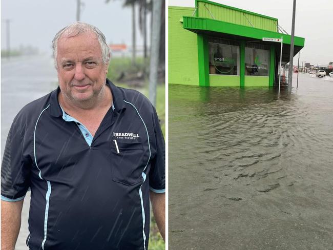 192mm overnight: Mackay streets and cars flooded, airport opens