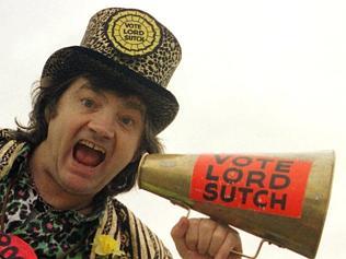 Screaming Lord Sutch British singer founder of the Monster Raving Loony Party.