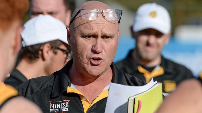 Glenelg coach Brett Hand during SANFL game between Sturt and Glenelg at Unley Oval July 10, 2021 -  Picture: Brenton Edwards