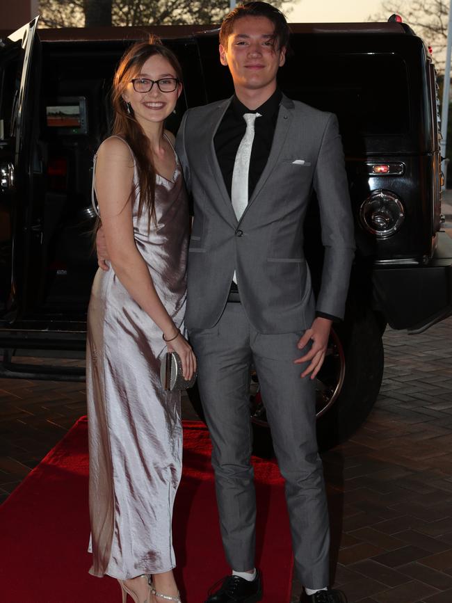 Aziz Erol and Ashley Achilies at the Ormeau Woods School formal at Links Resort, Hope Island. Picture: Glenn Hampson