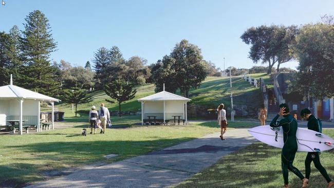 A before and after of the public amenities block