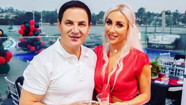 Jean Nassif, Parramatta property developer with his model/actor wife Nissy Nassif. Picture: Instagram