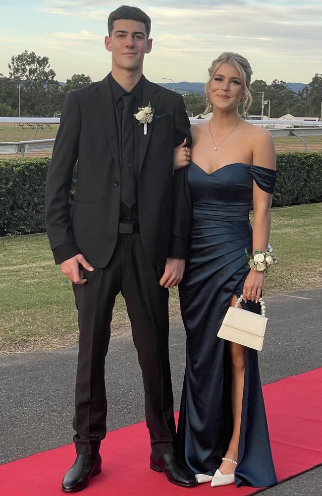 Darcy Sullivan and Hannah Laffey at the St Patrick's College formal on Friday, June 14, 2024.