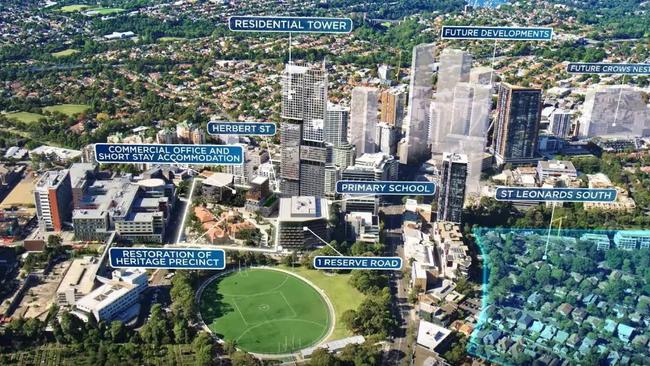 A concept plan of the Royal North Shore Hospital redevelopment.