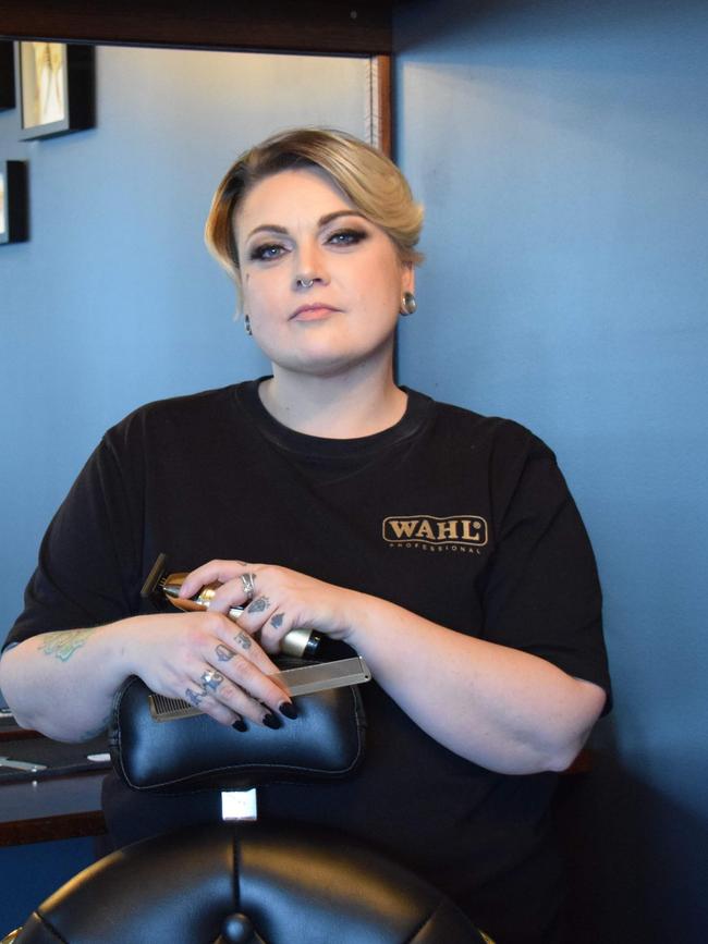 Barber Jami Austin has partnered with GM Tattoos Dalby to open up a new shop, Leopard &amp; Fade Barber. Picture: Emily Devon