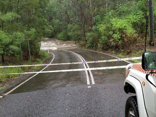 Flooding at Tennyson Rd Hawkesbury. Picture: NSW SES