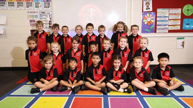 My First Year 2025 - St Therese's School Prep Class PL. From back row: Angus, Nate, Dusty, Alana, Orion, Oliver, Amali, Thomas, Tayvana, Corey, Emity, Archi, Noah , Noah, Milah, Mekah, Noah, Harvin, Alana, Hudson, Kenji Picture: Brendan Radke