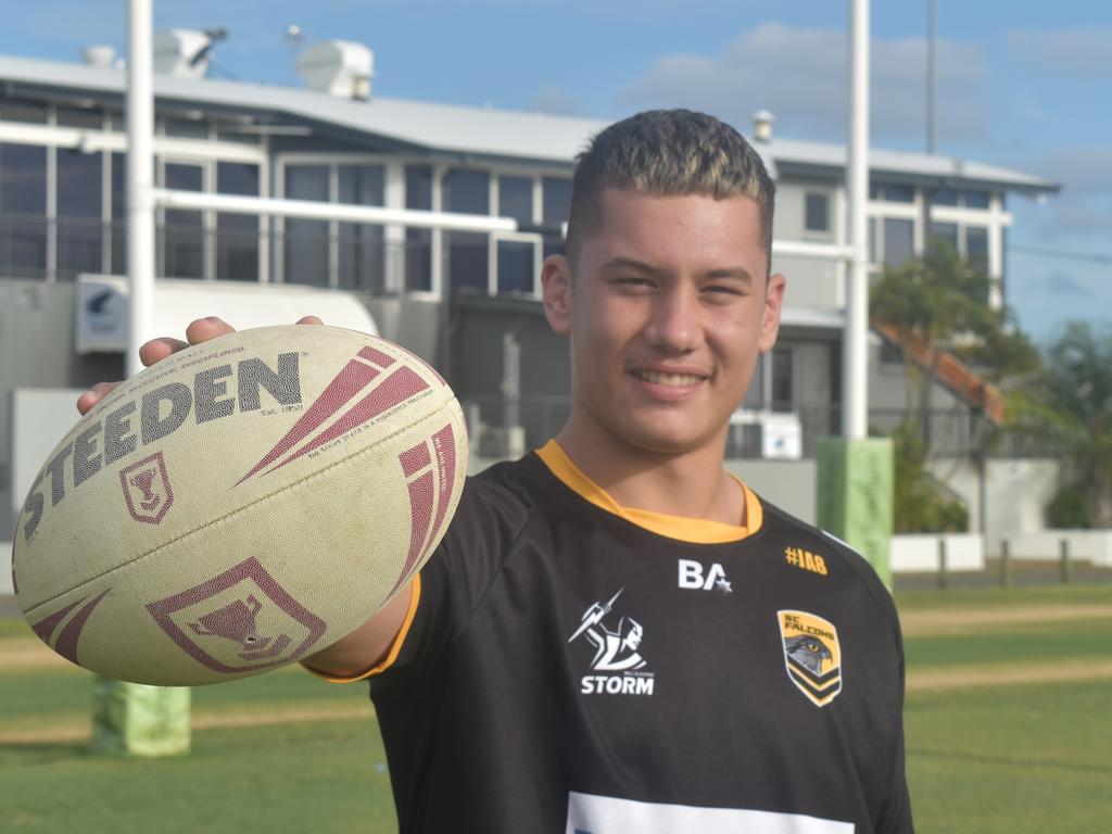 Sunshine Coast Falcons Mal Meninga Cup player for 2023, Mason Kira. Picture: Patrick Woods