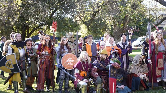 Liam Stapleton led the massive LARPing group. Picture: NewsWire / Valeriu Campan
