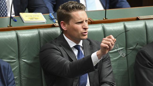 The Coalition’s defence spokesman Andrew Hastie accused Mr Albanese of ‘weak leadership’ over the handling of China’s live-fire drills off the coast of Australia. Picture: NewsWire/ Martin Ollman