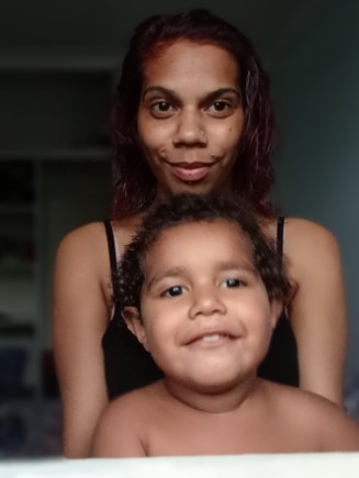 Shania Murray-Simm with her two-year-old son Zehcarius. Picture: Supplied