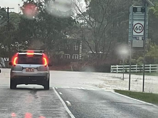 Angela Van Hood Jackson shares photos of flooding on Old Coach Rd in Reedy Creek. Photo: Facebook/ Angela Van Hood Jackson