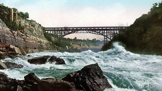 Captain Matthew Webb drowned trying to swim the Whirlpool Rapids on Niagara Falls. Picture: US Library of Congress