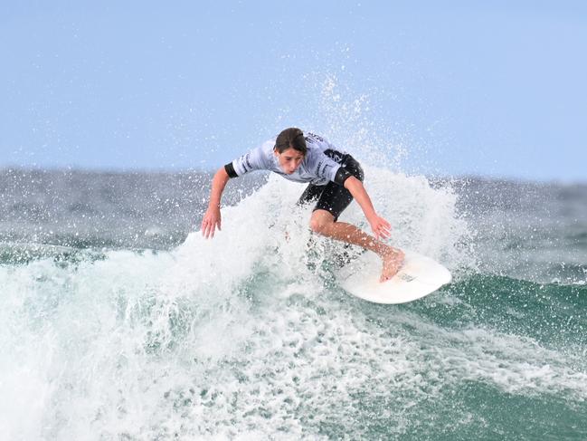 The finals of the boys individual events at the Australian Interschools Surfing Championships Friday May 24, 2024. Picture, John Gass