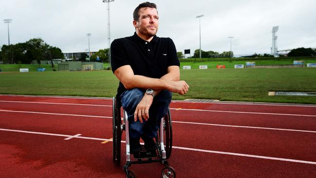 Kurt Fearnley says ‘there are also some unforeseen consequences about having a diagnosis of disability early in a child’s life. There is definitely a stigma’. Picture: Justin Kennedy