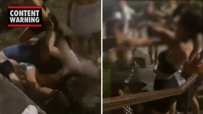 Footage of violent brawl in Pyrmont