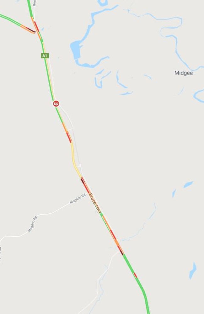 Traffic has built up after the Midgee crash.