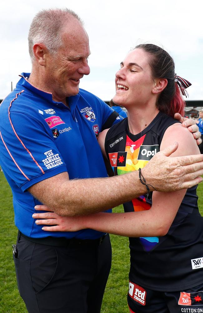 Burke’s daughter Alice plays at St Kilda. Picture: Dylan Burns/AFL Photos via Getty Images