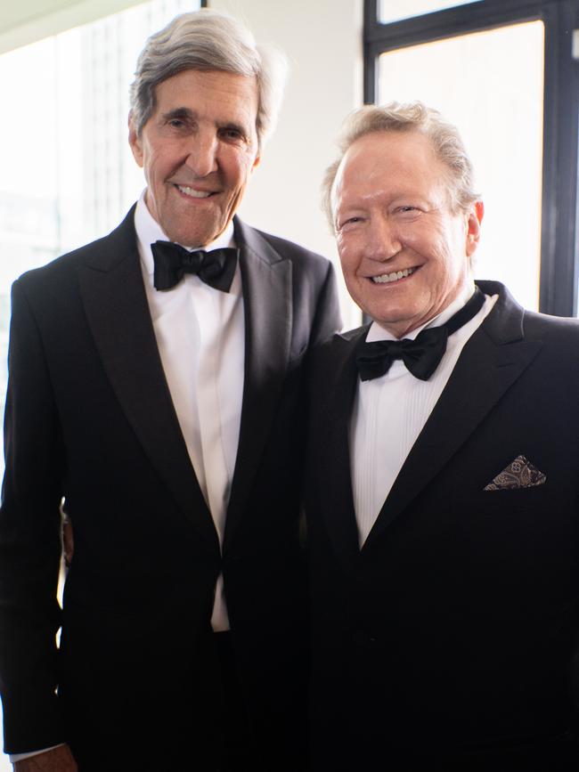 Former US Secretary of State John Kerry and Andrew 