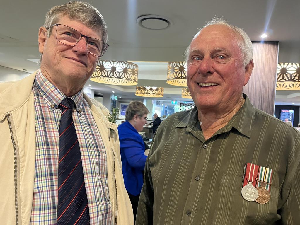 Tom Dunn and Lea Rampton at Maryborough RSL's gunfire breakfast.