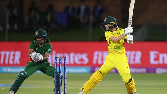 Meg Lanning made an unbeaten 48. Picture: Mike Hewitt/Getty Images