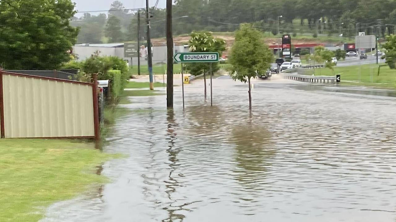 Beaudesert recorded 70mm in 40 minutes that sparked flash flooding on Monday. Picture: Weather Enthusiast Dylan Mckenna