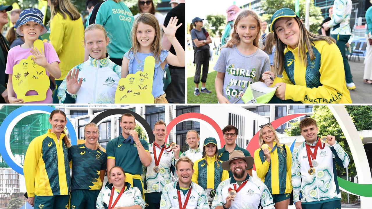 Australian Olympic and Paralympic teams arrive on the Sunshine Coast. Picture: Patrick Woods.