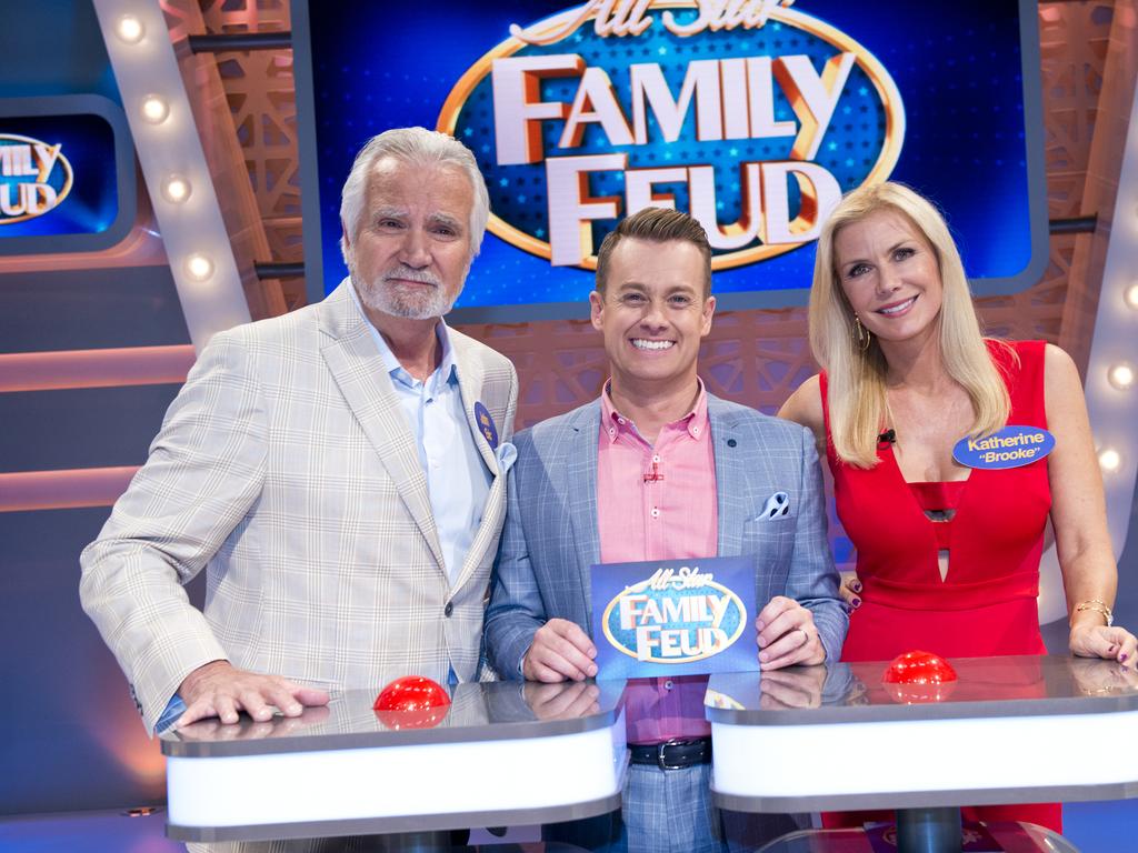 Family Feud meets Bold and the Beautiful, with John McCook, Grant Denyer and Katherine Kelly Lang