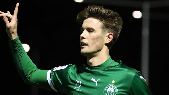 Tyson Holmes scored the winner for Bentleigh Greens. Picture: Robert Cianflone (Getty Images)