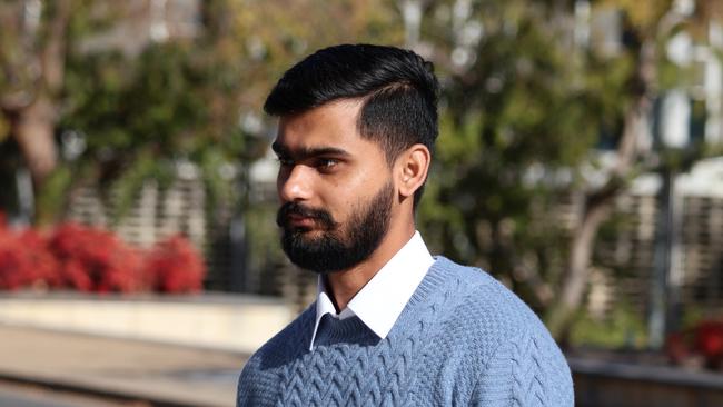 Former Australia Post delivery driver Harjeet Singh arrives at the ACT Supreme Court to be sentenced on Friday. Picture: Blake Foden