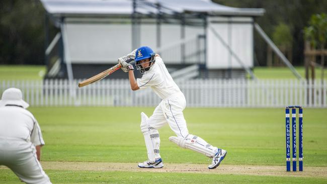 Churchie batsman Reuben Burger top scored for his side with 43. (AAP Image/Richard Walker)